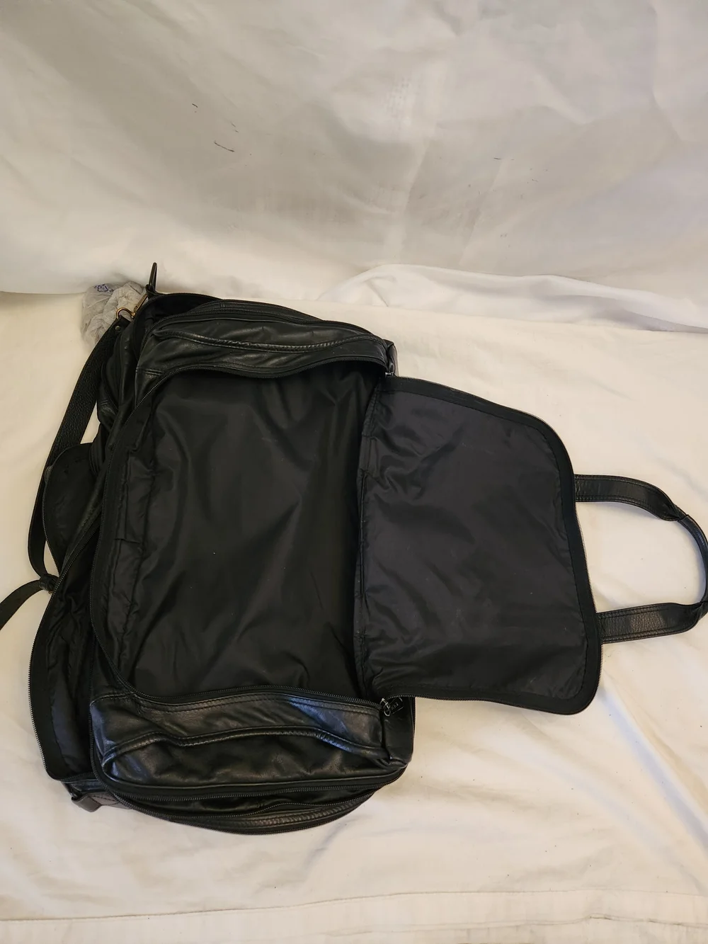 VTG TUMI COLOMBIAN DUAL EXPANDABLE NAPA LEATHER BRIEFCASE CARRYon BAG BLACK